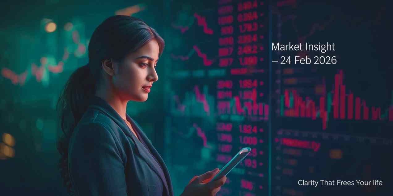 Indian markets fell on 24 Feb 2026 as IT stocks plunged